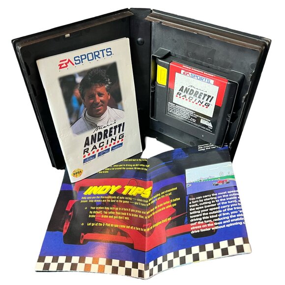 Mario Andretti Racing (Sega Genesis 1994)Game with Manual & Case ,Gently used, - Picture 1 of 12